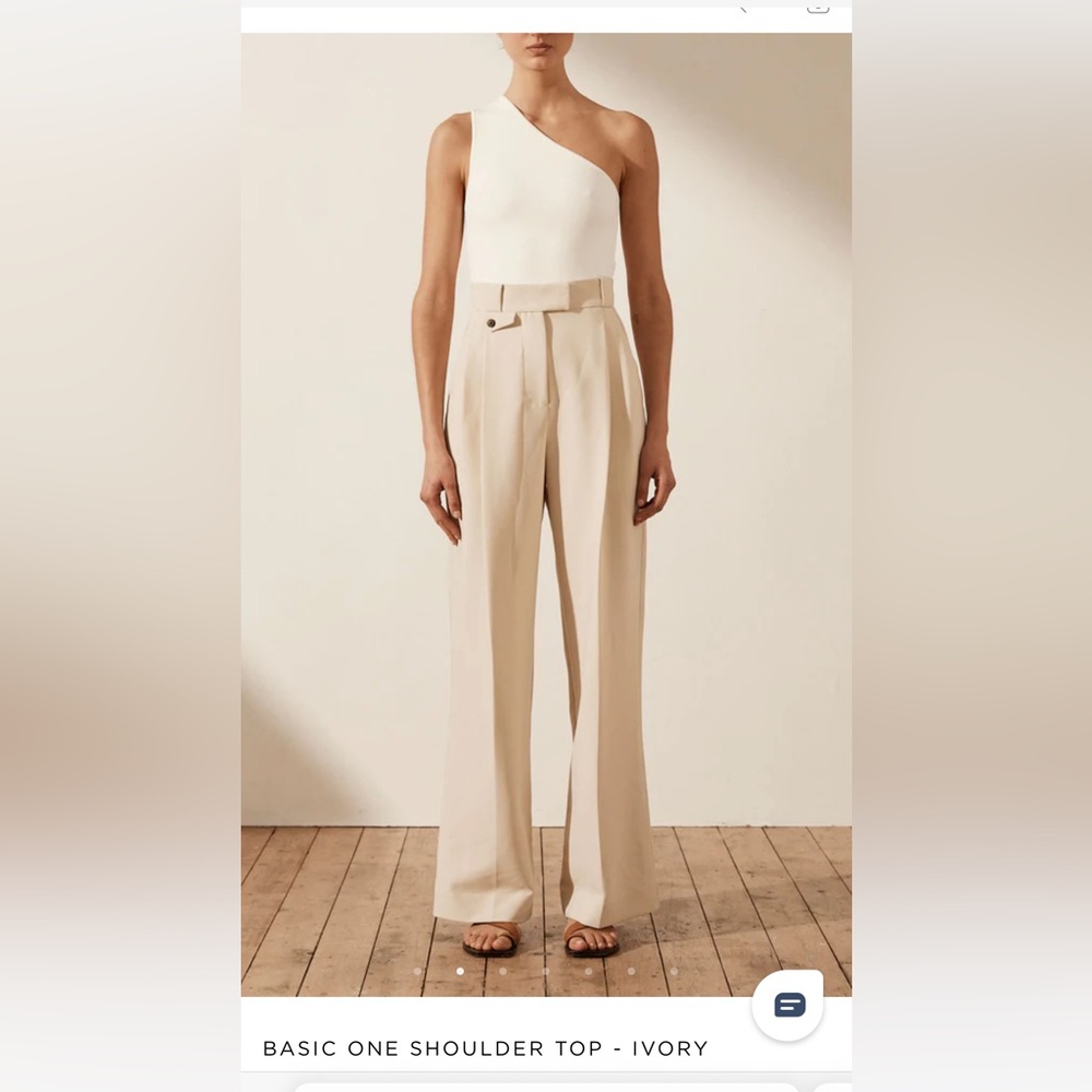 Shona Joy One Shoulder Top in Ivory -size Small